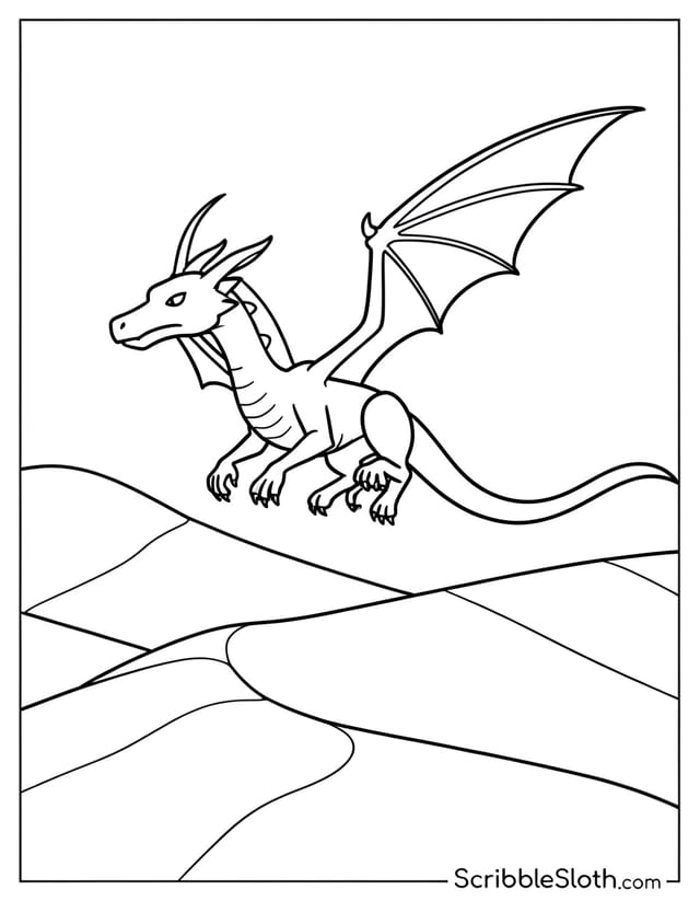 Dragon Leaping from Dune Crest
